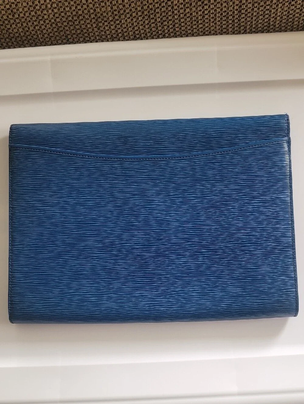 Vintage Louis Vuitton Lena Clutch  Toledo Blue Epi Document Holder